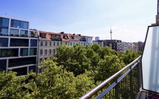 (SOLD) Two rooms above the trees with balcony in Kollwitzstraße (rented)